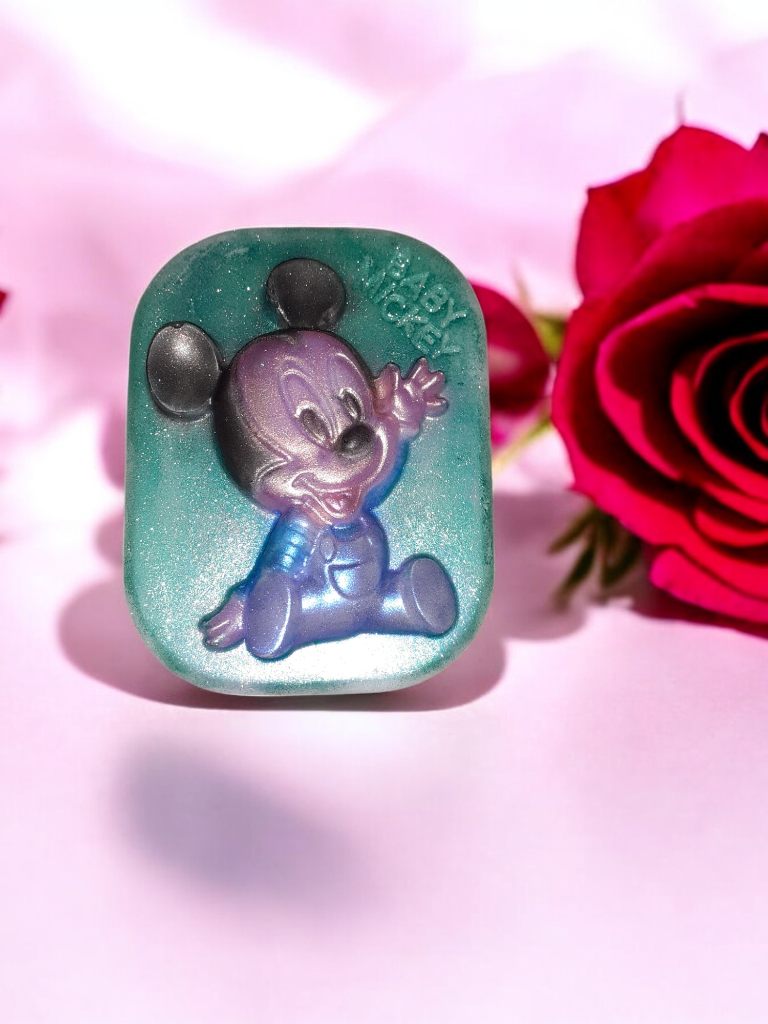 Mickey op Tablet Zeepje met Mica (image for) Mickey op Tablet Zeepje met Mica