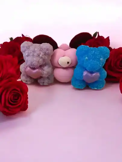 Rozen Beertje Zeepje met Mica (image for) Rozen Beertje Zeepje met Mica