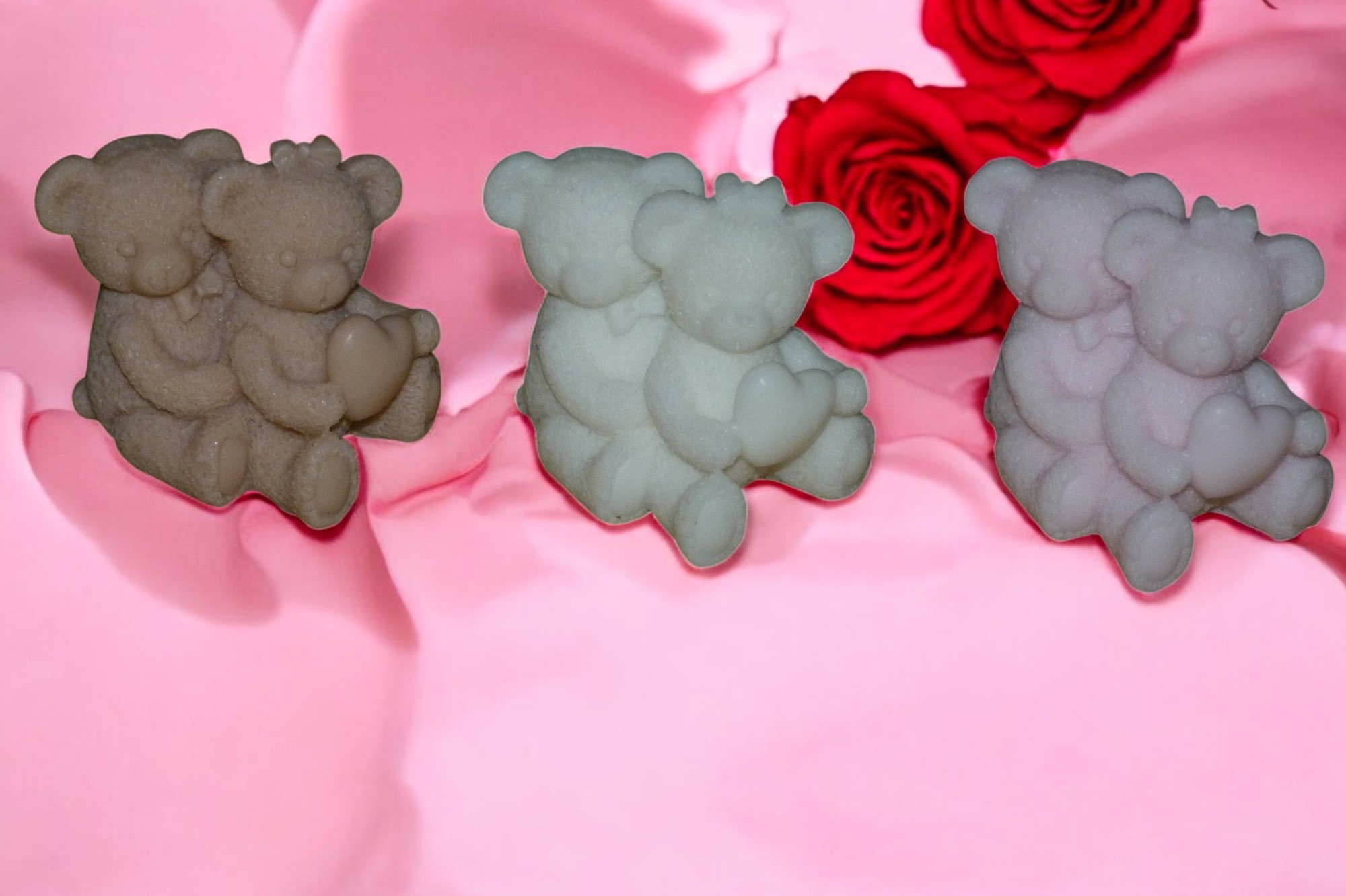 (image for) Zittende Beren met Hart Zeepje