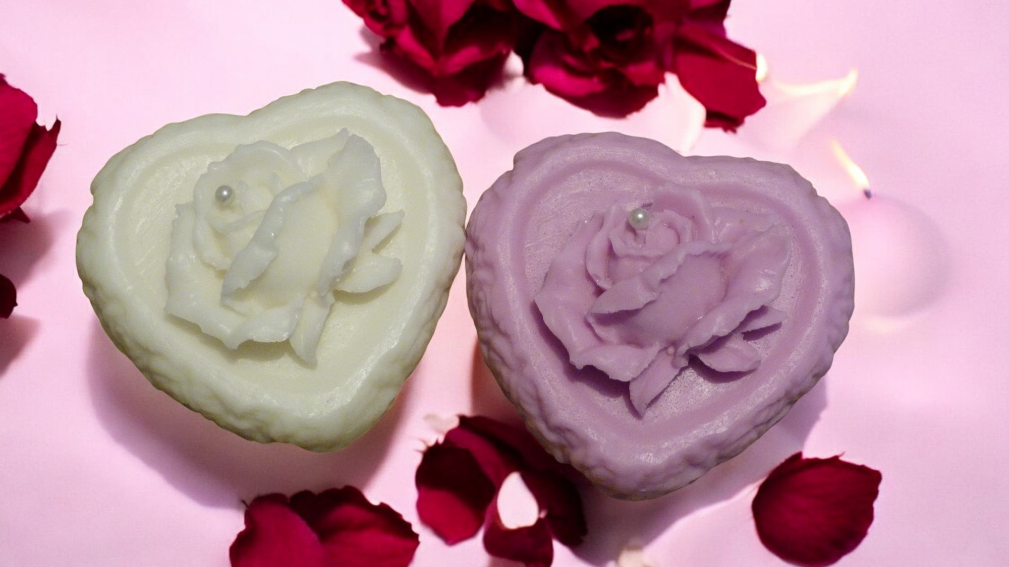 (image for) Roos op een Hart Zeepje