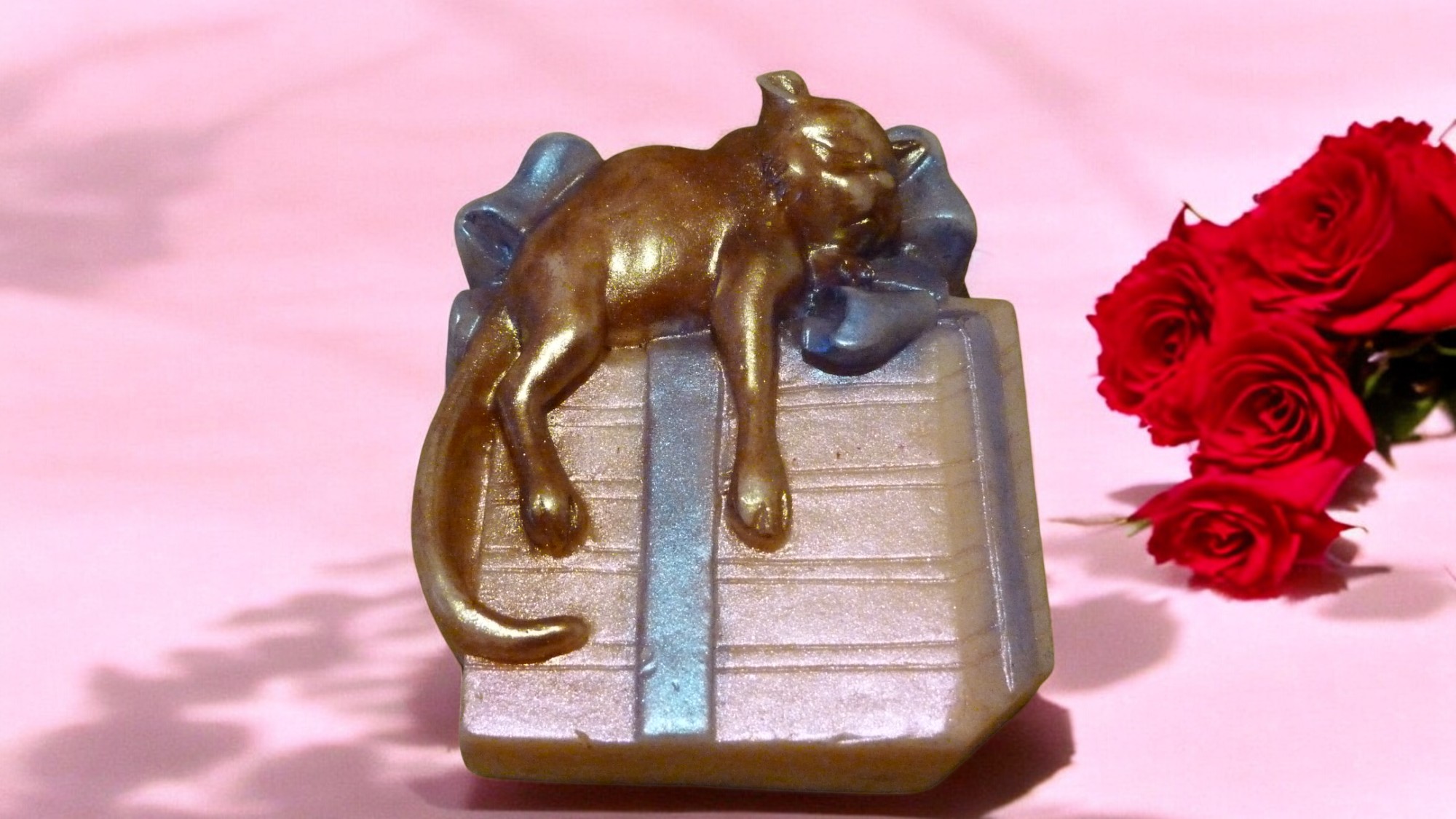 (image for) Kat op een Cadeau Zeepje met Mica