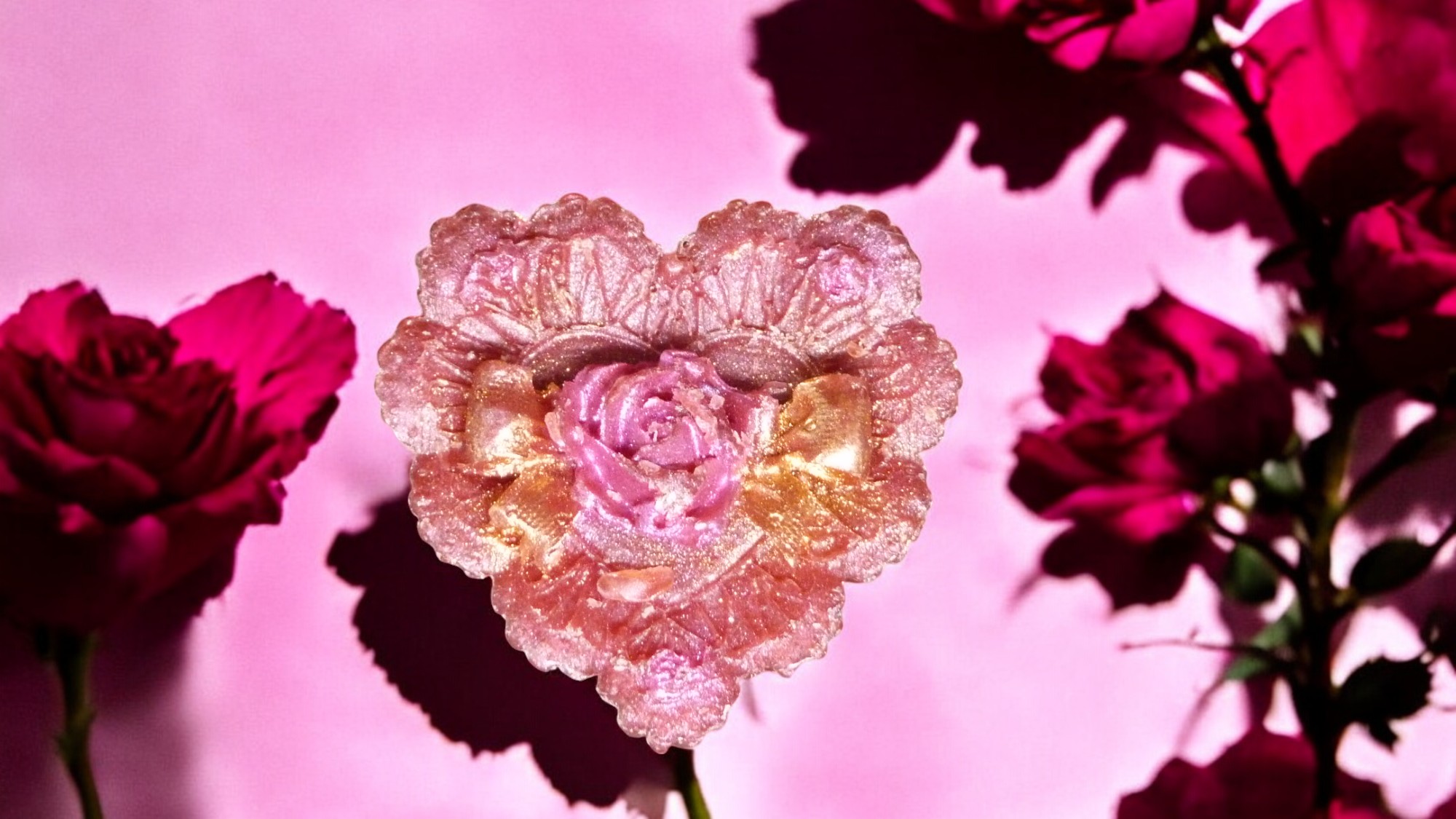 Hartje met Roos en Strik Zeepje met Mica (image for) Hartje met Roos en Strik Zeepje met Mica