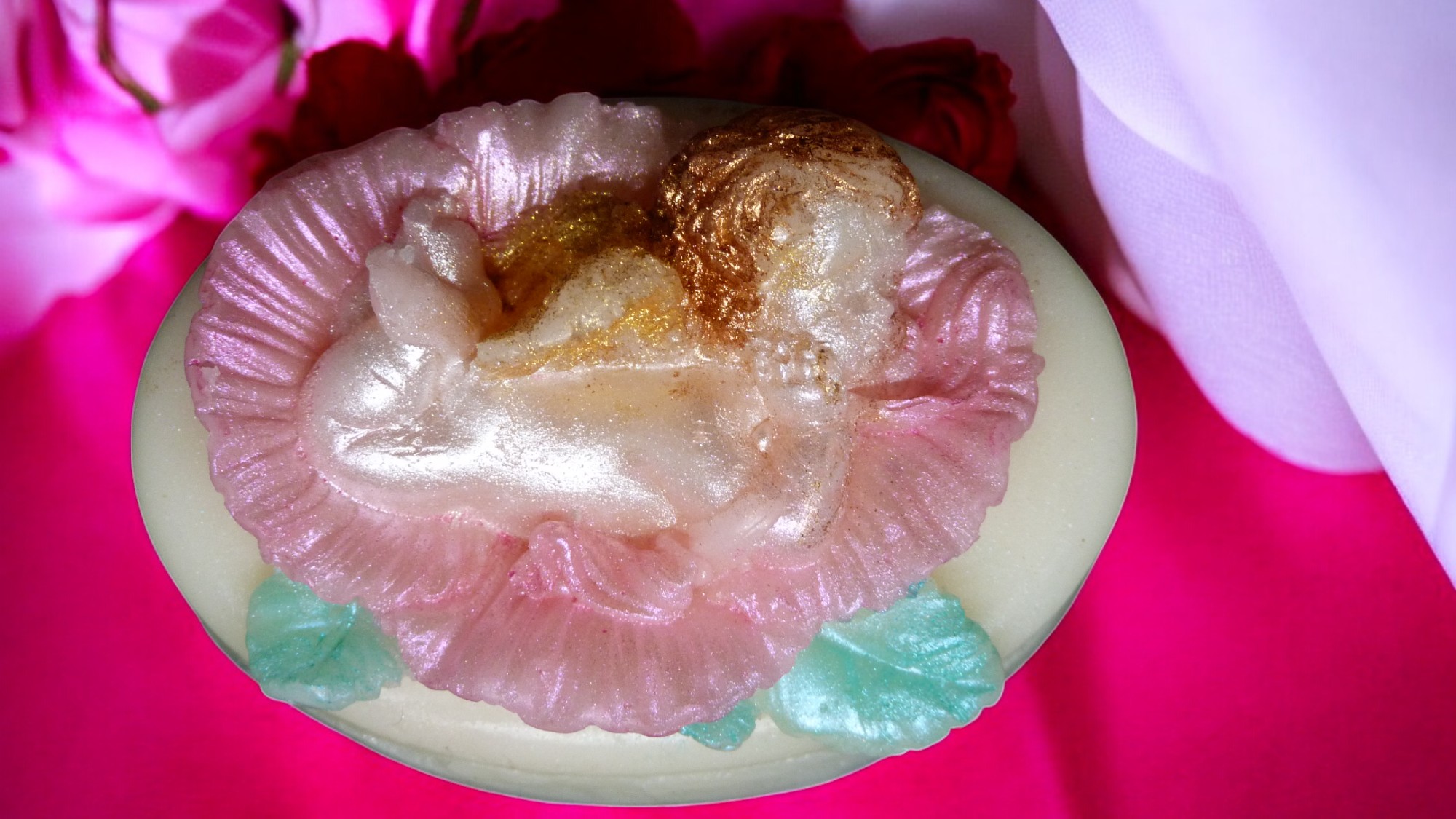 (image for) Engel op een Bloem Zeepje met Mica