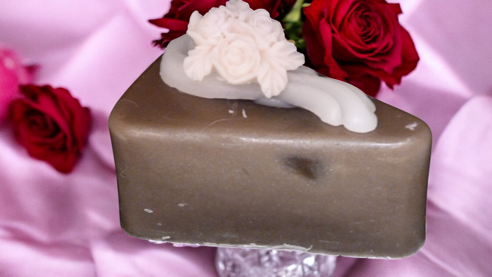 (image for) Taartpunt met Bloemen Zeepje