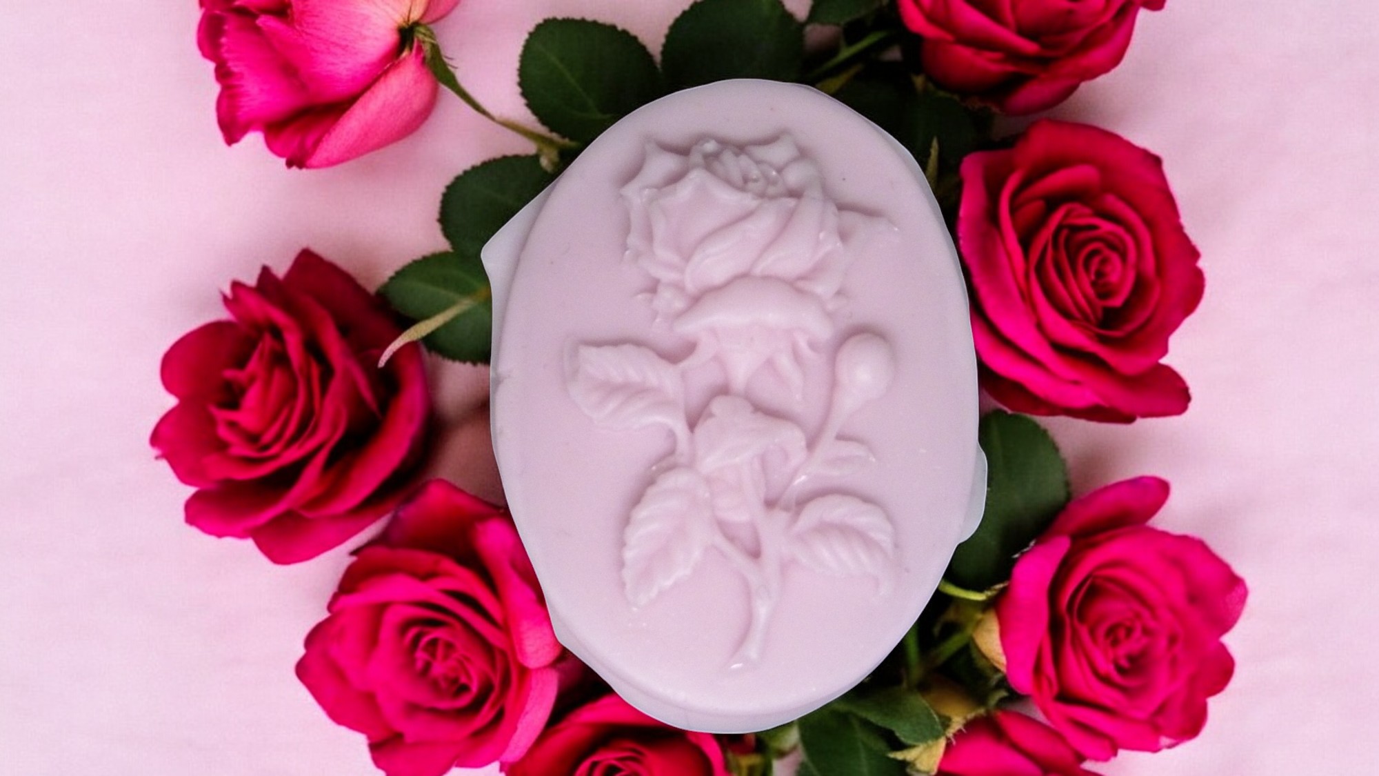 (image for) Roos op Medalion Zeepje Klein