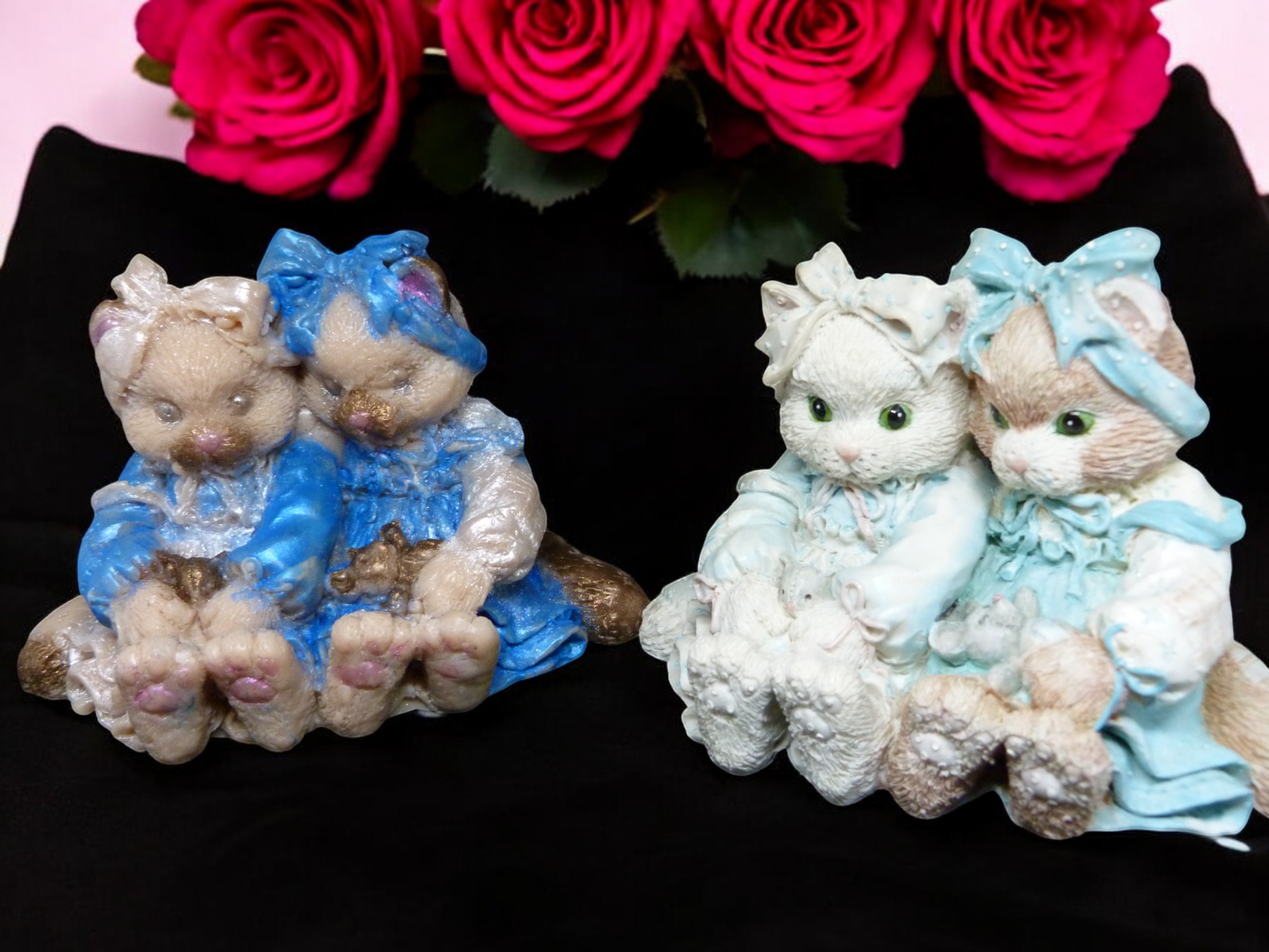 (image for) Poezen in een Jurk Zeepje met Mica (eigen creatie)