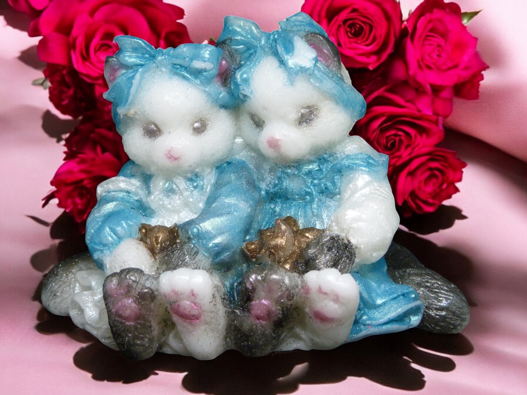 Poezen in een Jurk Zeepje met Mica (eigen creatie) (image for) Poezen in een Jurk Zeepje met Mica (eigen creatie)