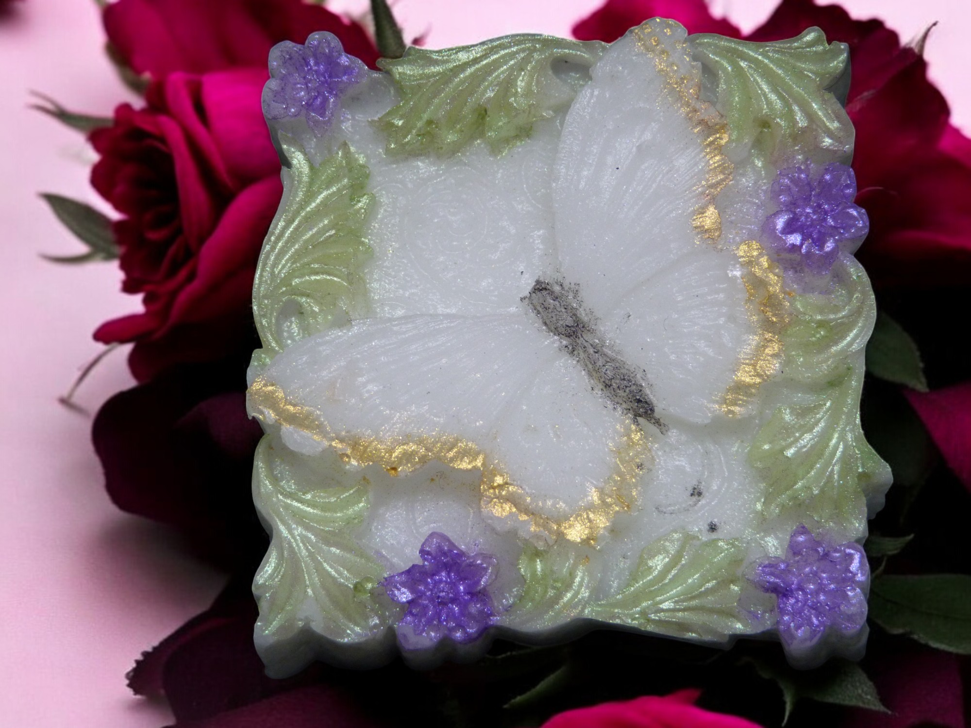 (image for) Vlinder op Tablet Zeepje met Mica