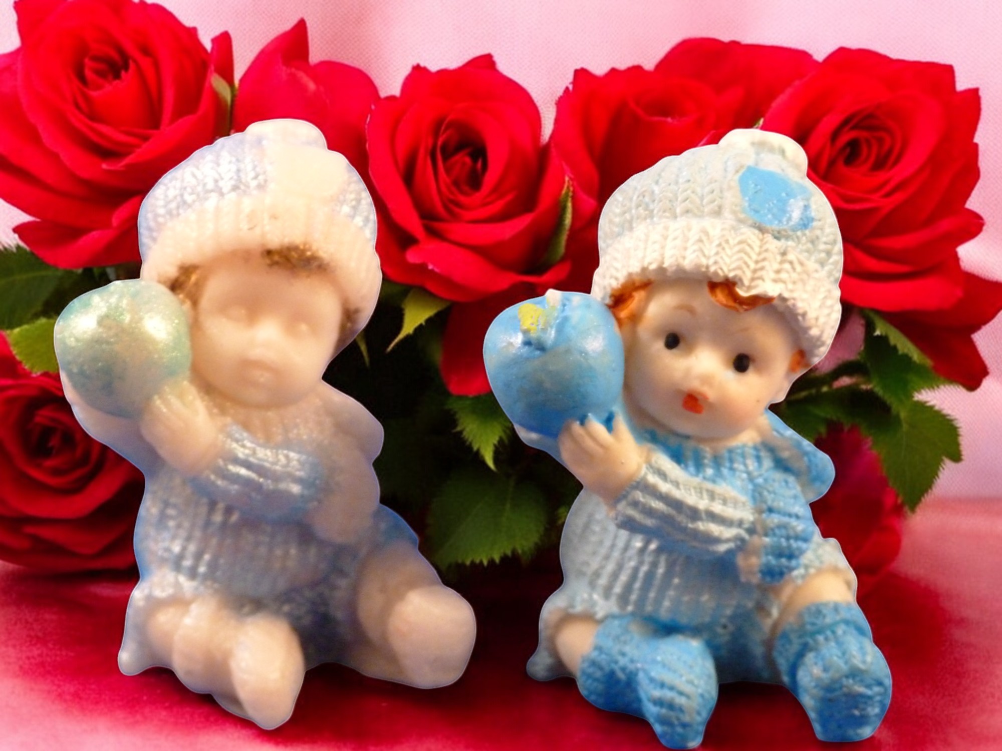 (image for) Baby met Appel met Mica (eigen creatie)
