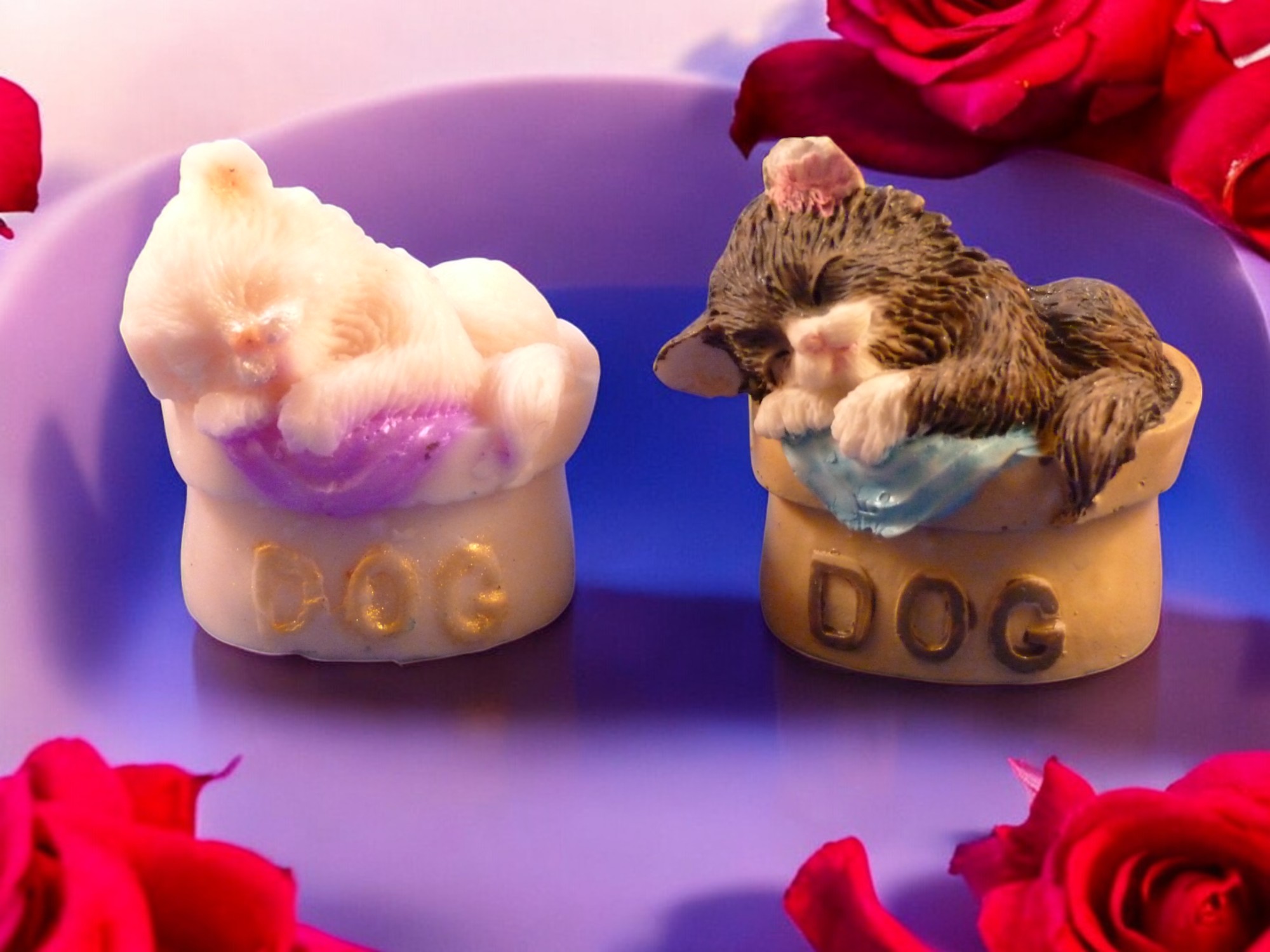 (image for) Katje in een Honden Mand Zeepje met Mica (eigen creatie)