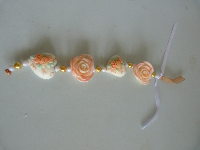 (image for) Zeepketting Rozengeur en Liefde met Mica