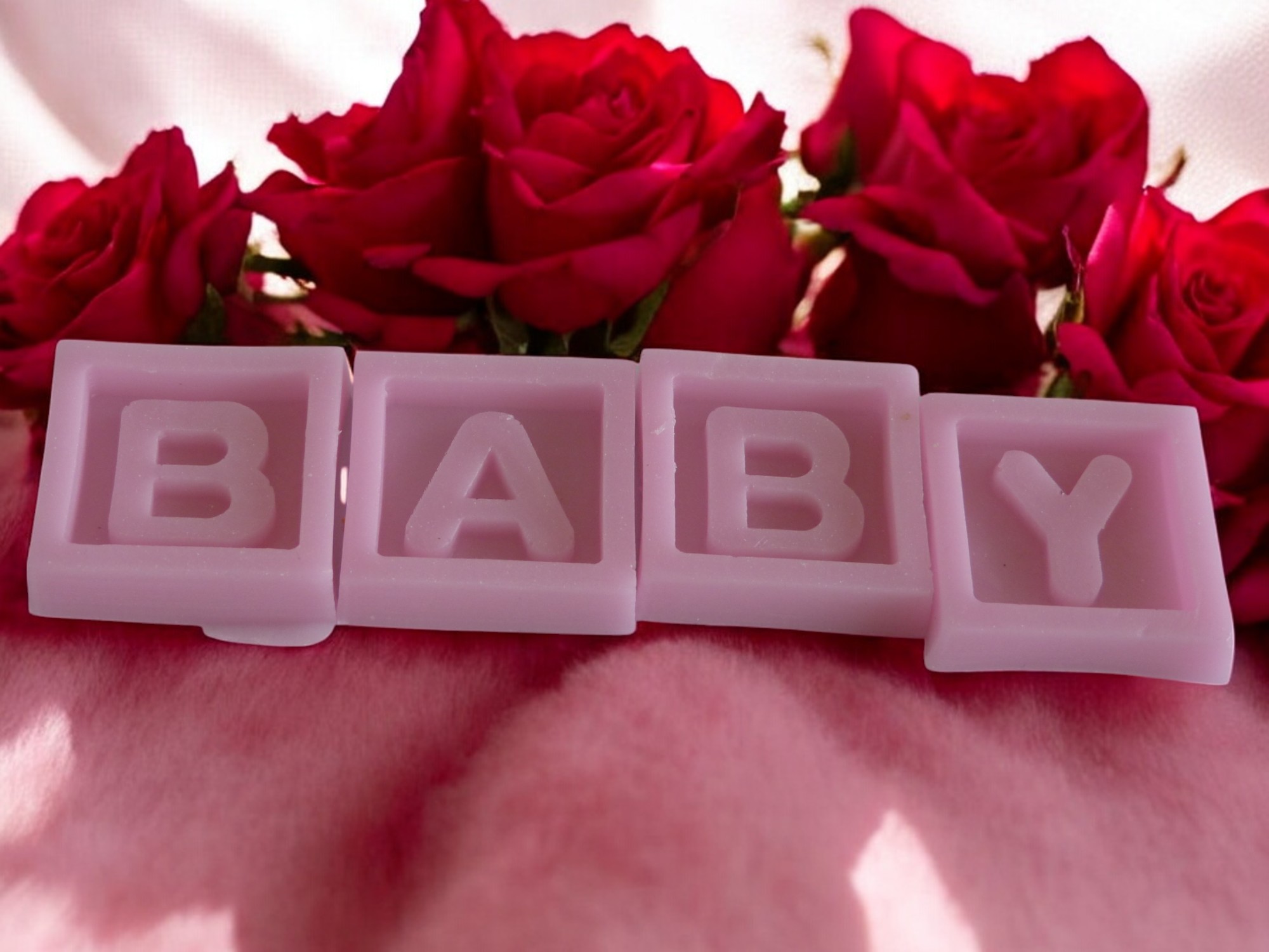 (image for) Platte Blokjes met Tekst Baby Zeepjes