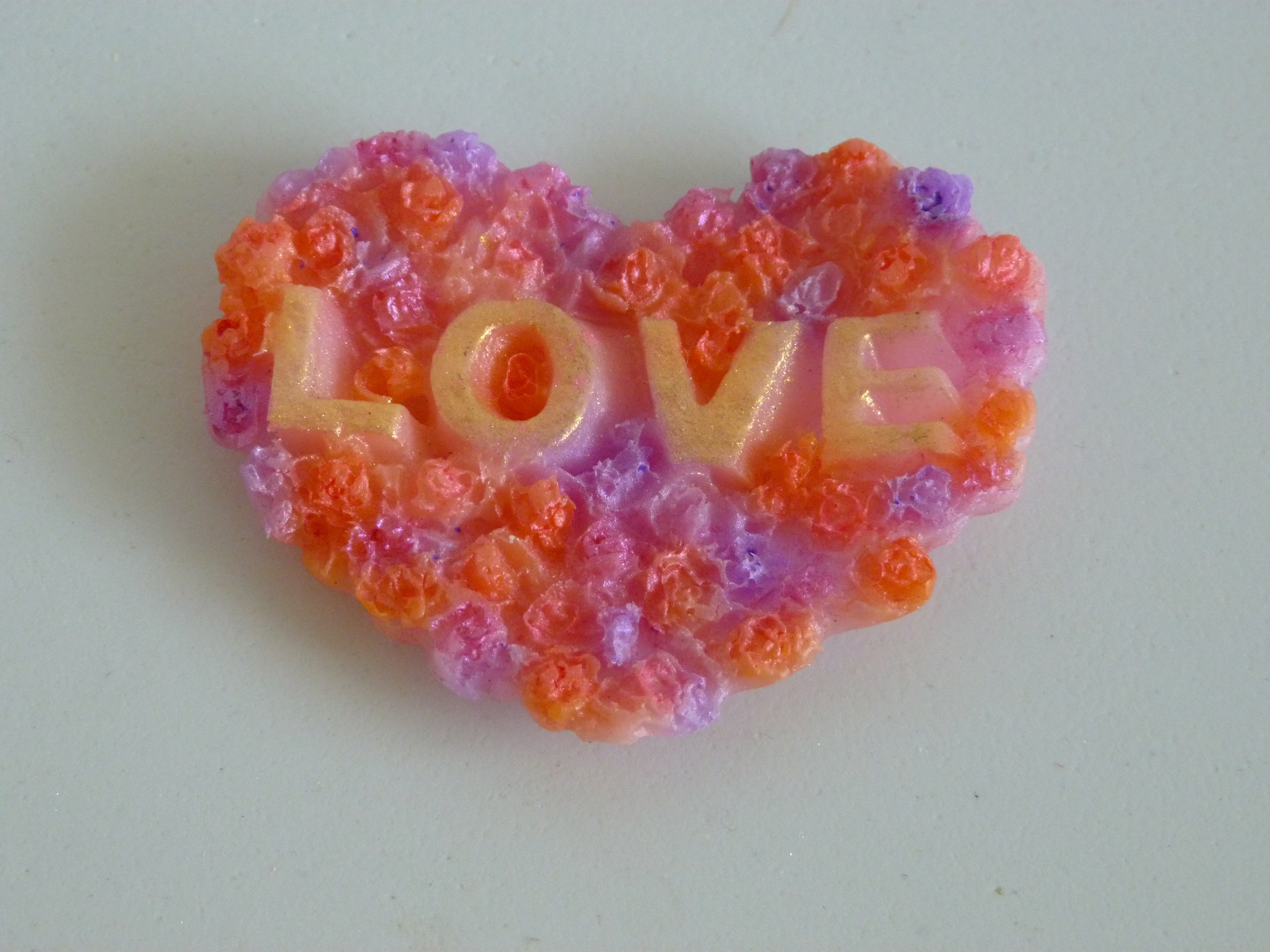 (image for) Love Hart Plat Zeepje met Mica