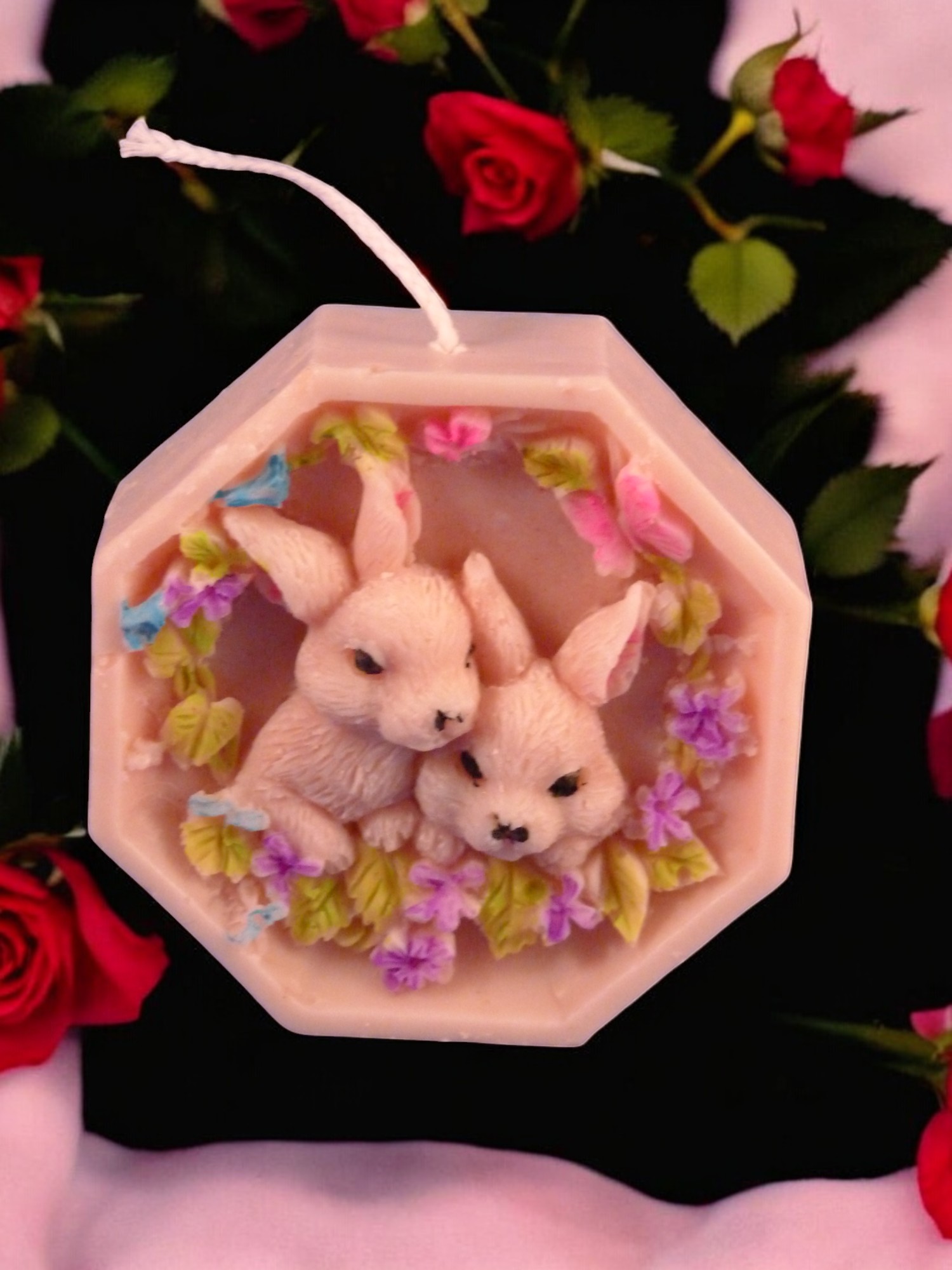 (image for) 2 Konijntjes in het Gras Kaars