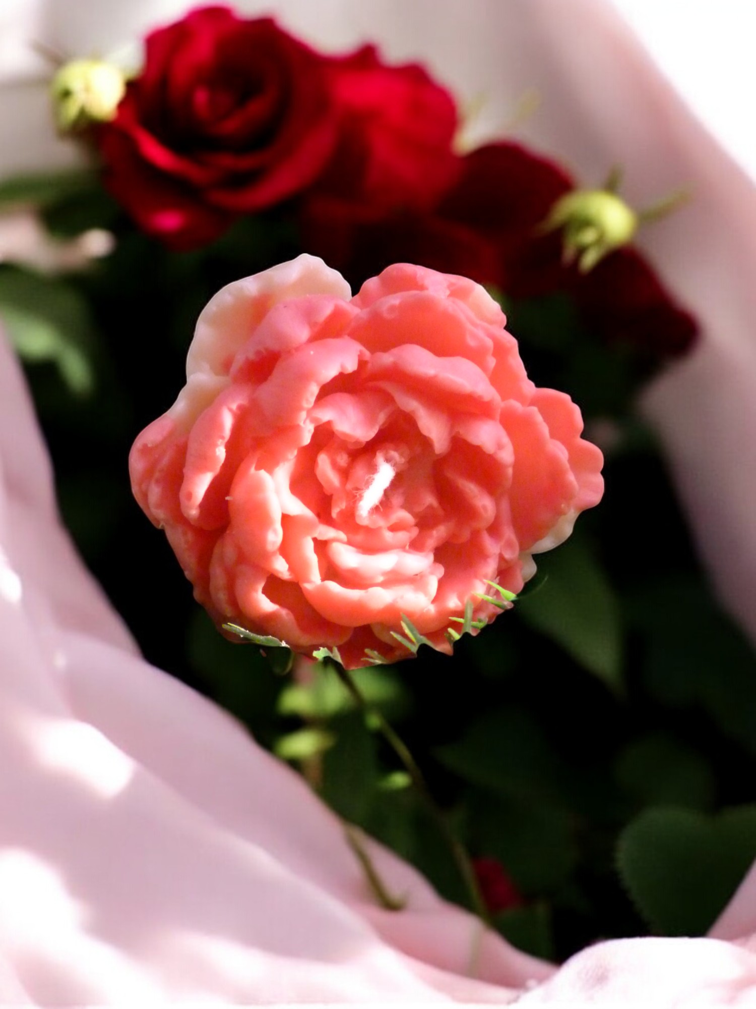 (image for) Grote Pioenroos Kaars