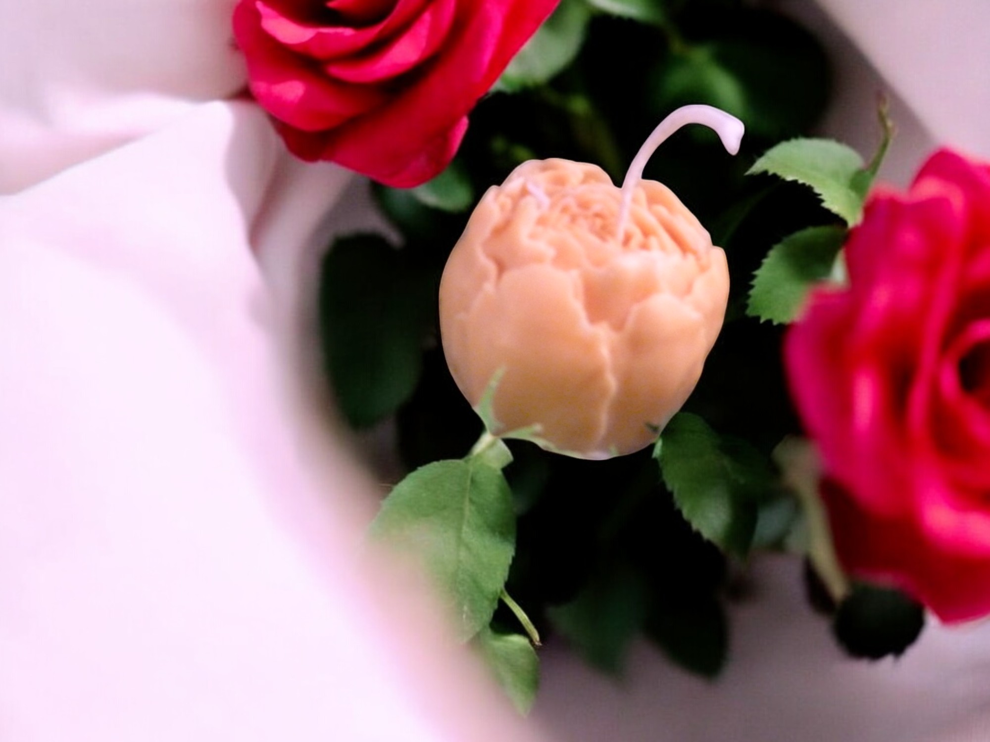 (image for) Kleine Pioenroos Kaars Nr 2