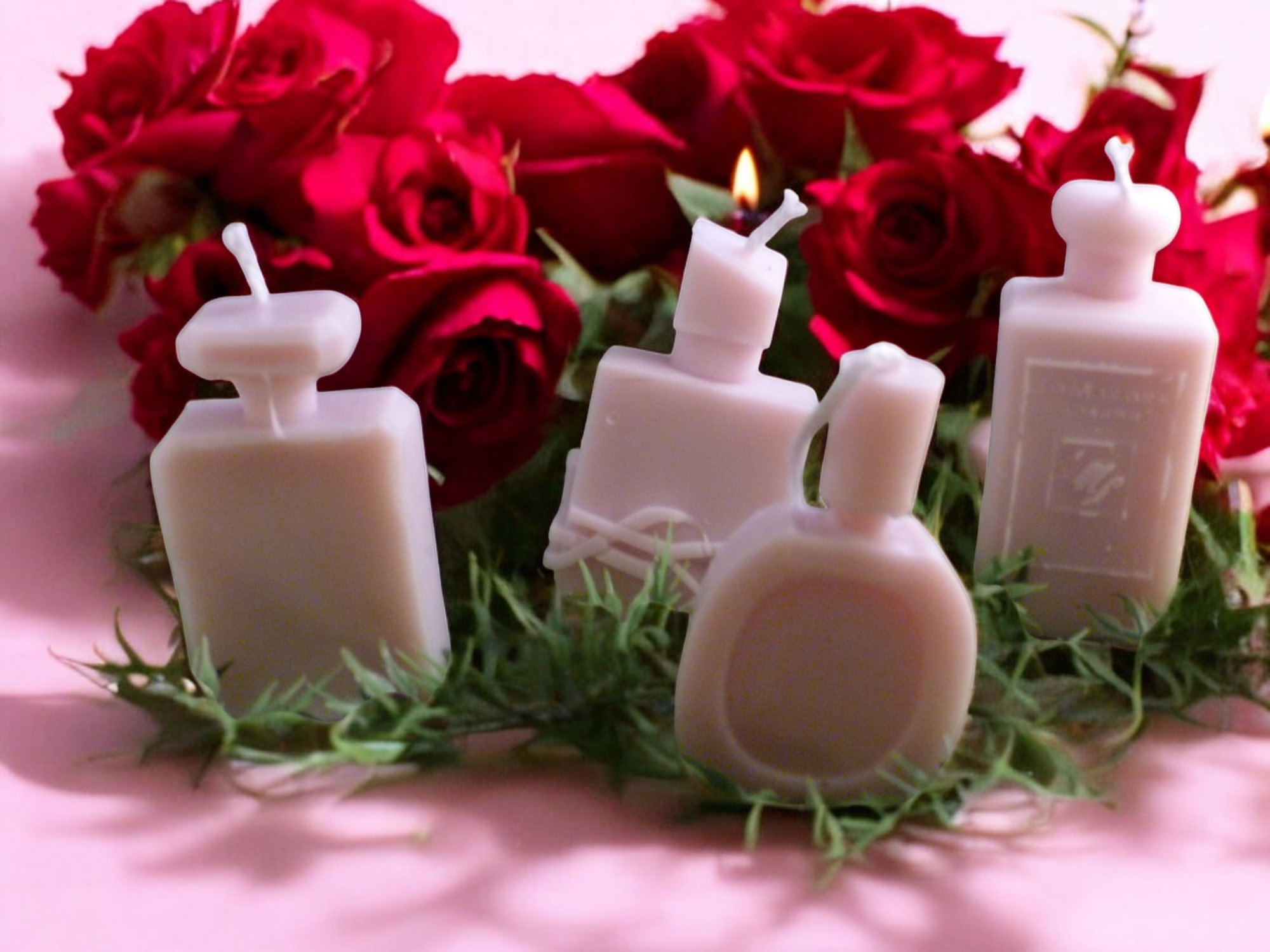 (image for) Parfum Flesjes Kaarsen Setje van 4