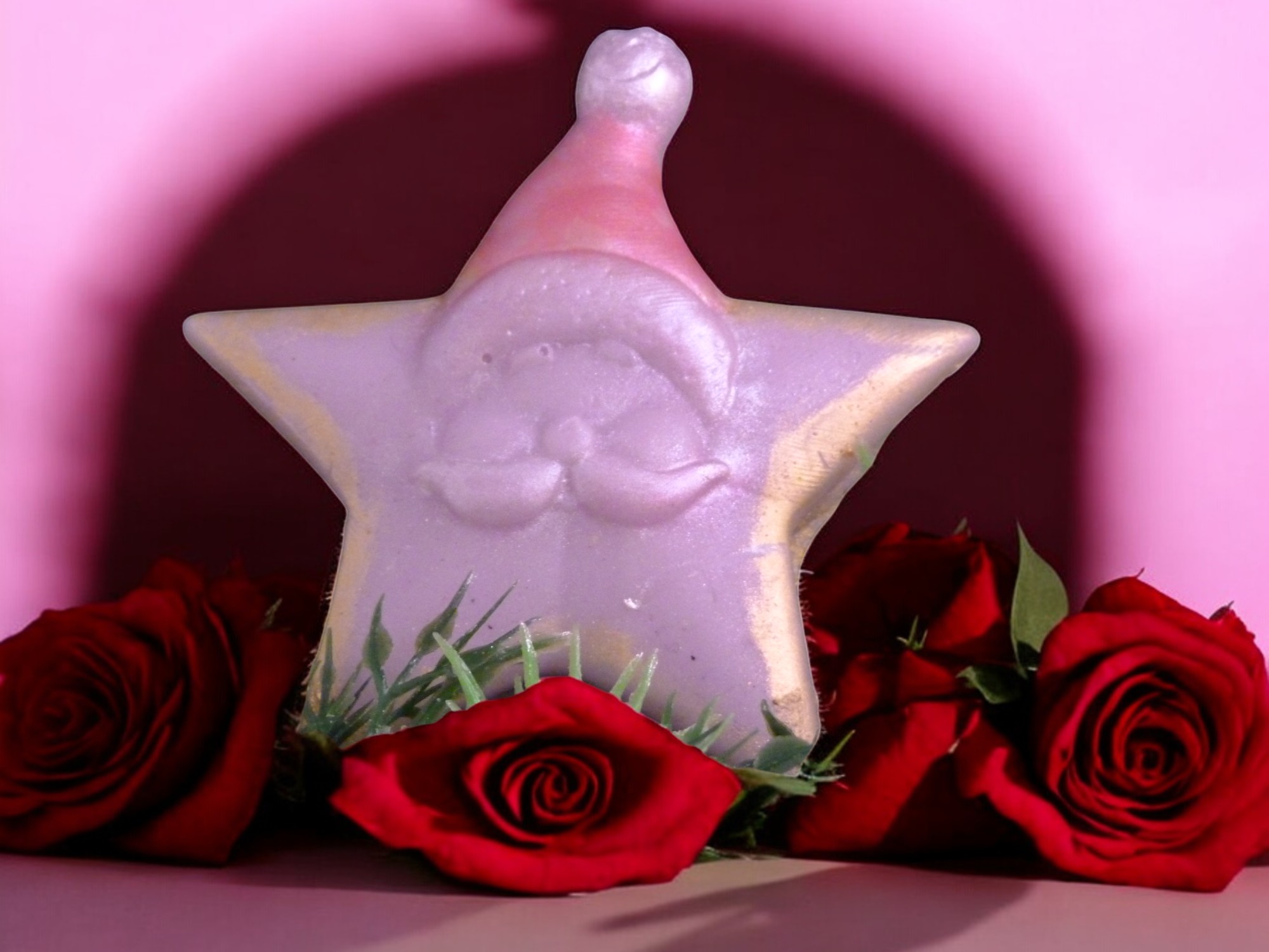 (image for) Kerstman op een Ster Zeepje met Mica