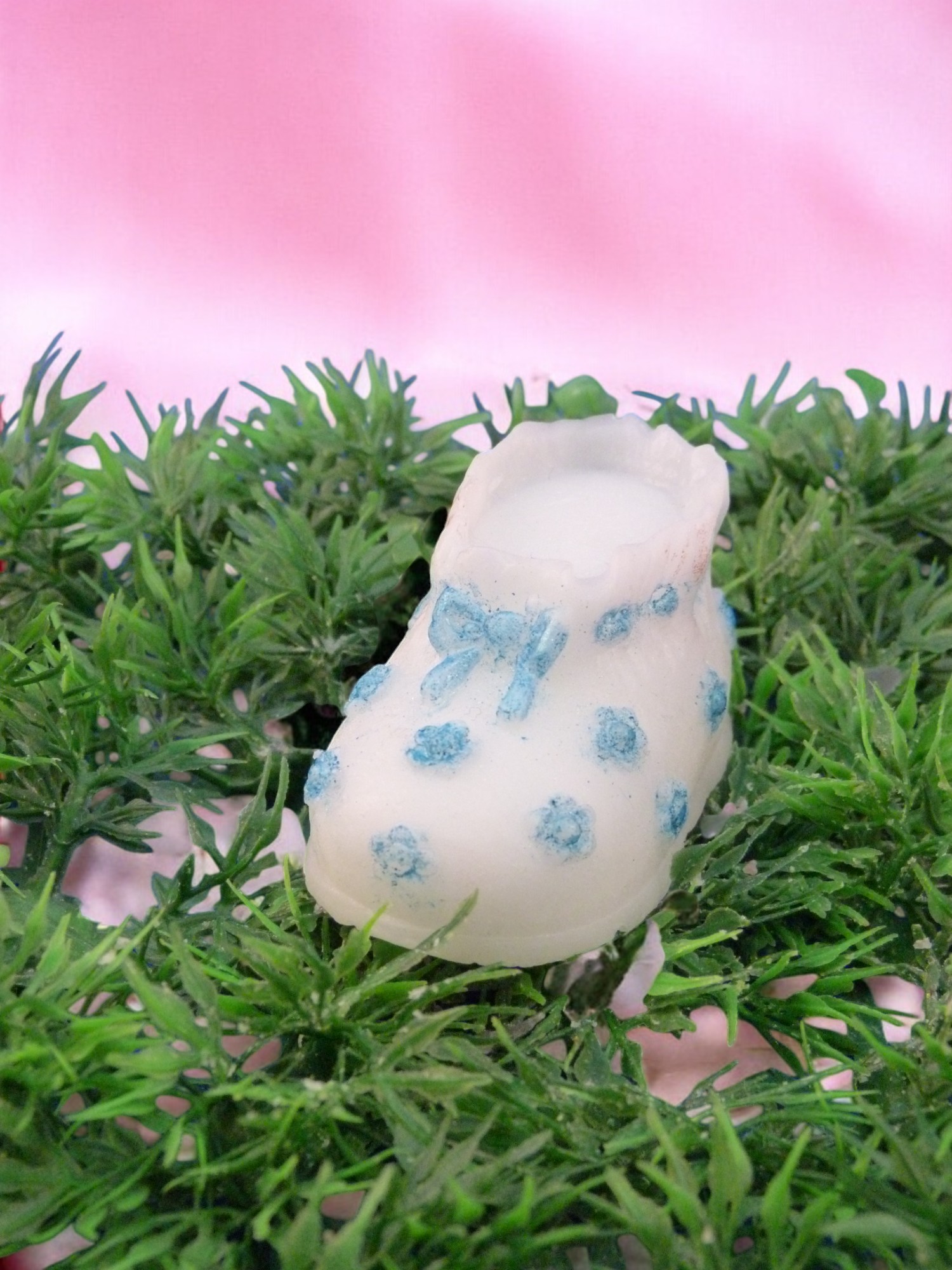 (image for) baby slof met bloemen met mica jongen