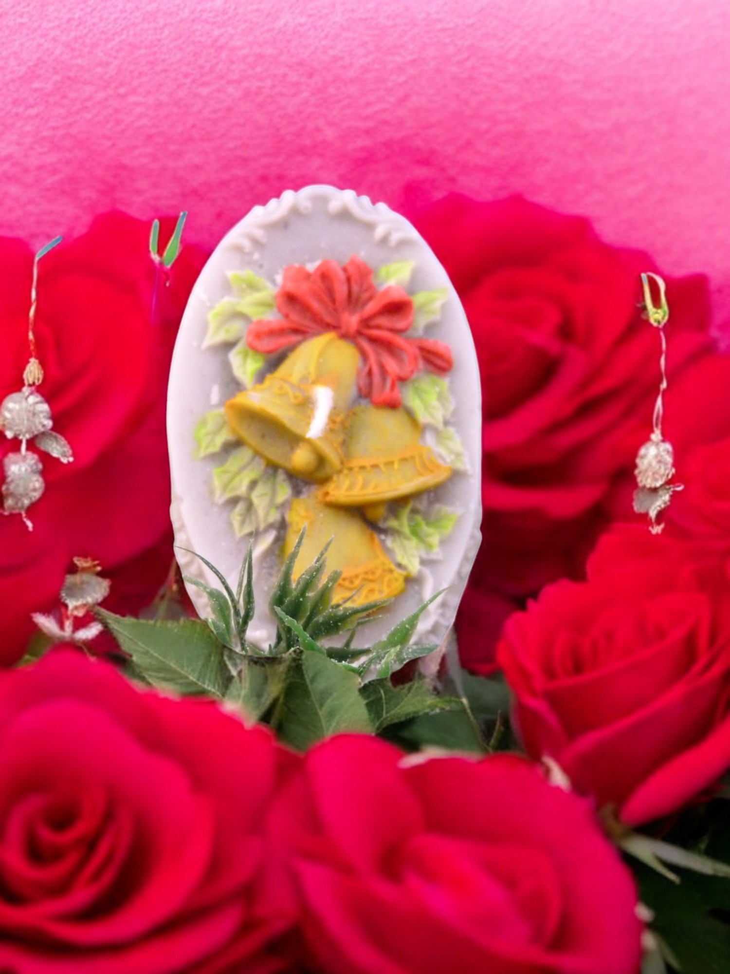 (image for) Kerstklokjes op een Ovaal Kaars