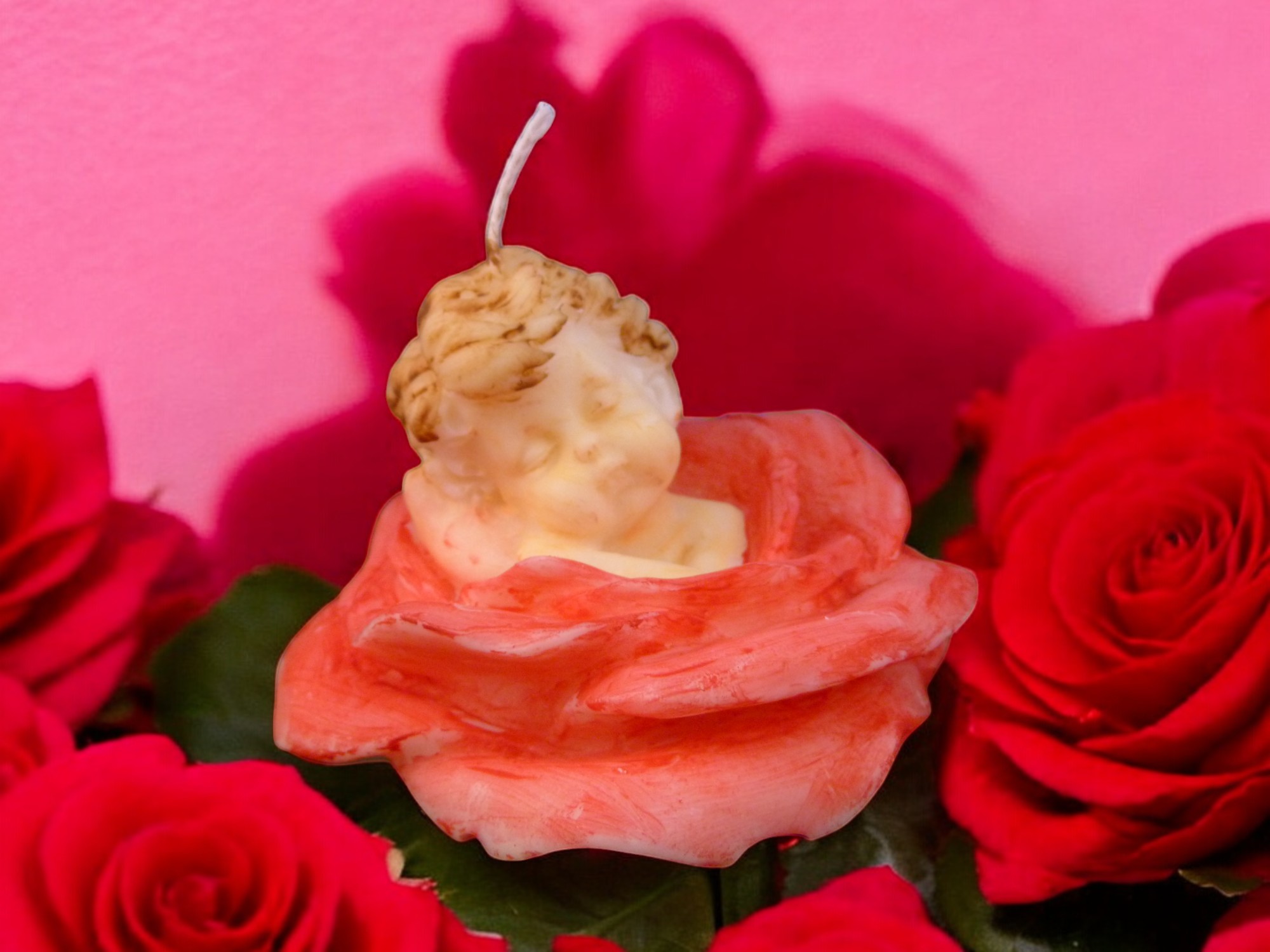 Engel in een Roos Kaars Groot (image for) Engel in een Roos Kaars Groot