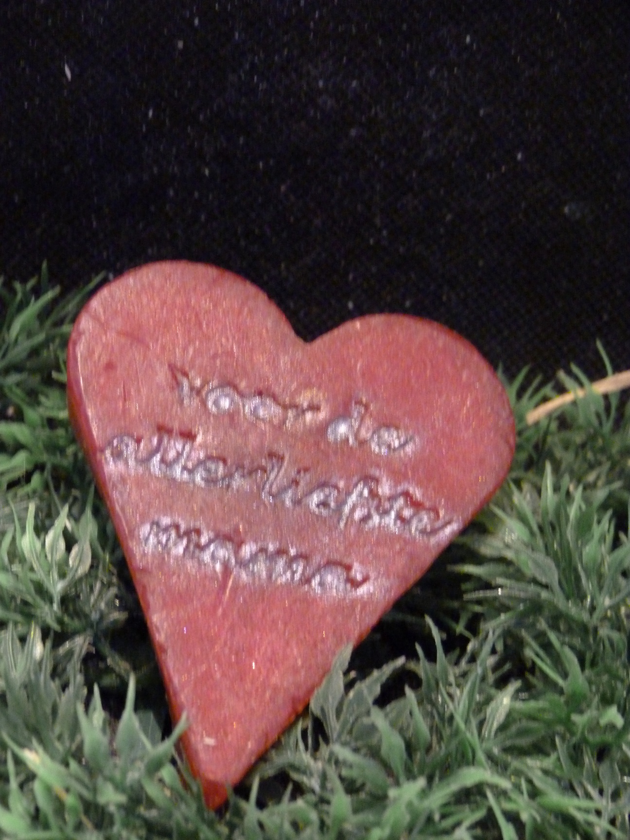 (image for) Hartje met Tekst Allerliefste Mama Zeepje met Mica