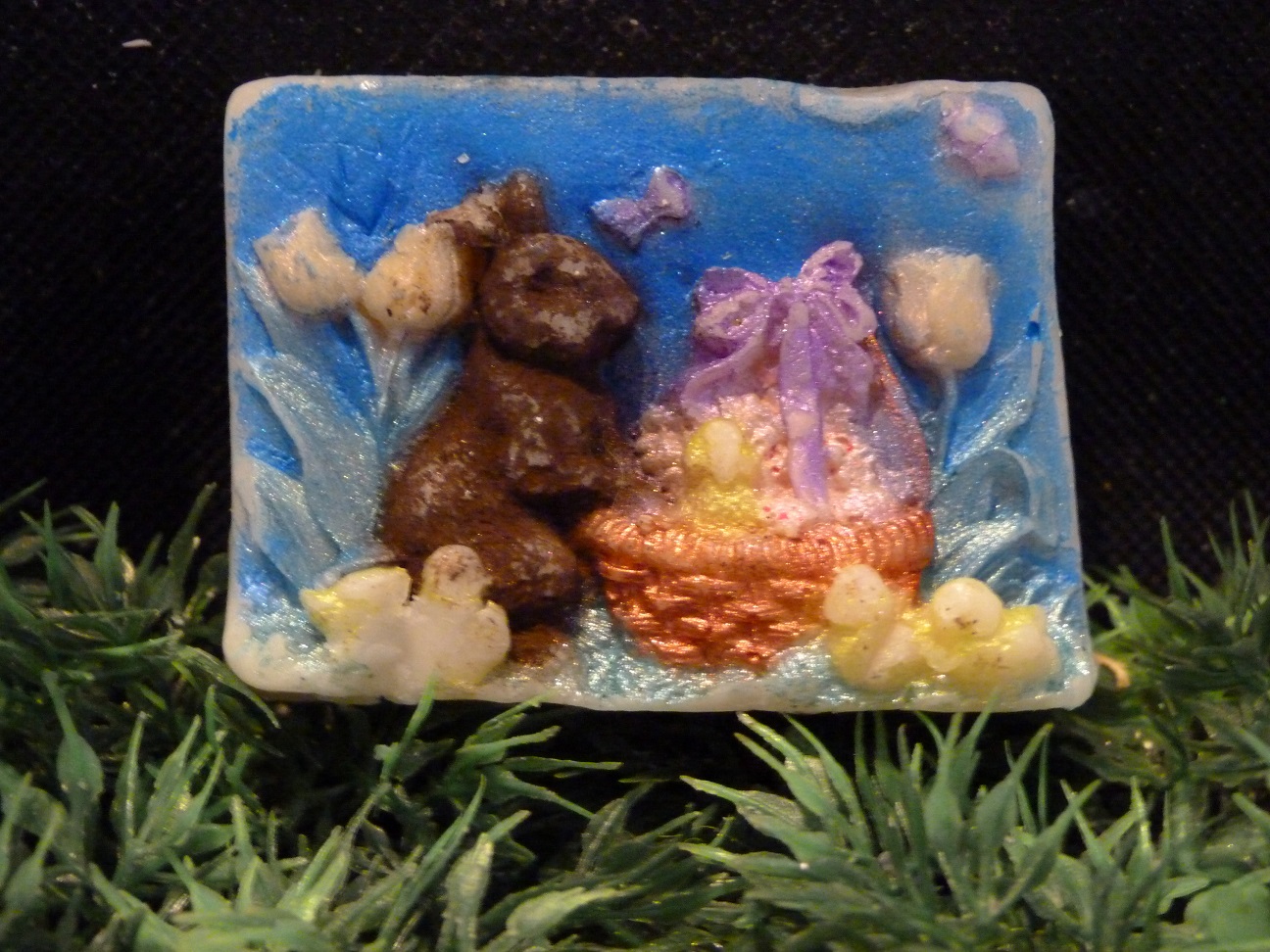 (image for) Konijntje op een Tablet Zeepje met Mica