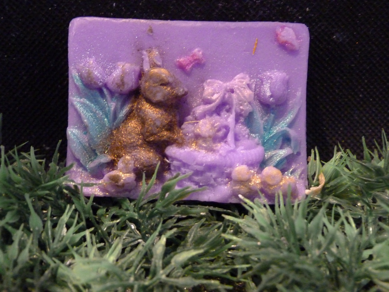 (image for) Konijntje op een Tablet Zeepje met Mica