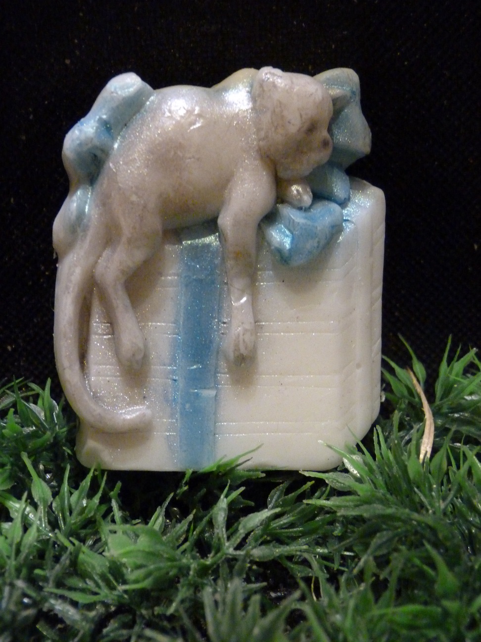 (image for) Kat op een Cadeau Zeepje met Mica