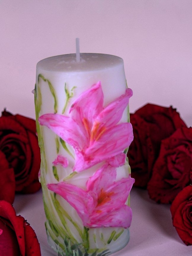 (image for) Stompe Kaars met Lelies