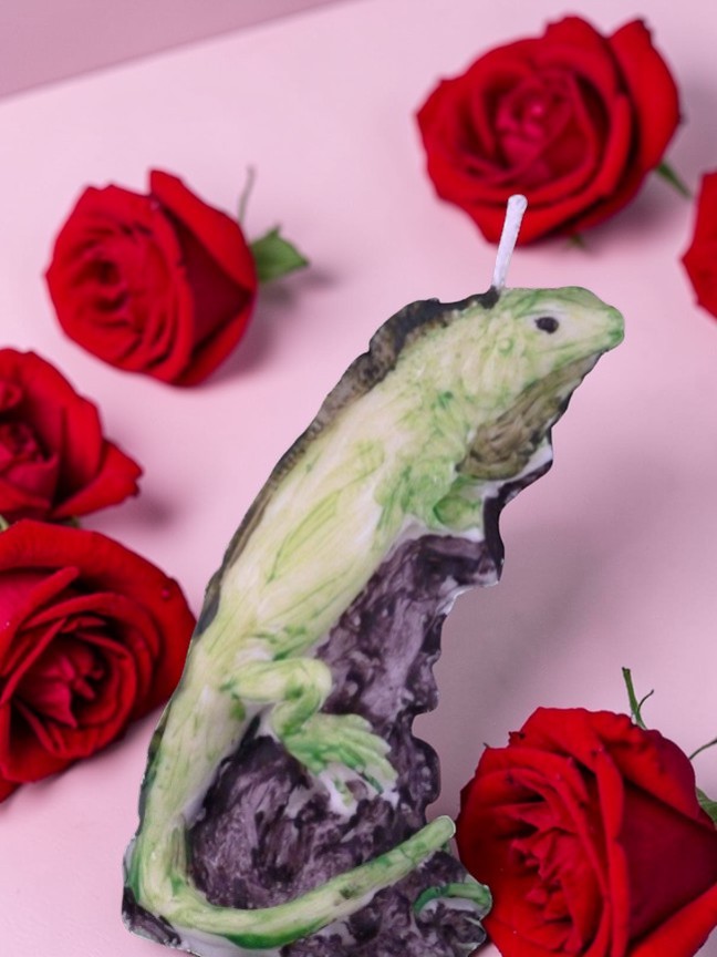 Leguaan op een Boomstam Kaars (image for) Leguaan op een Boomstam Kaars