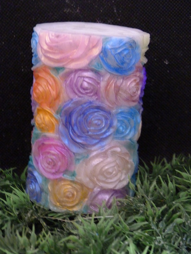 (image for) Stompe Cilinder met Rozen Rondom Zeepje met Mica