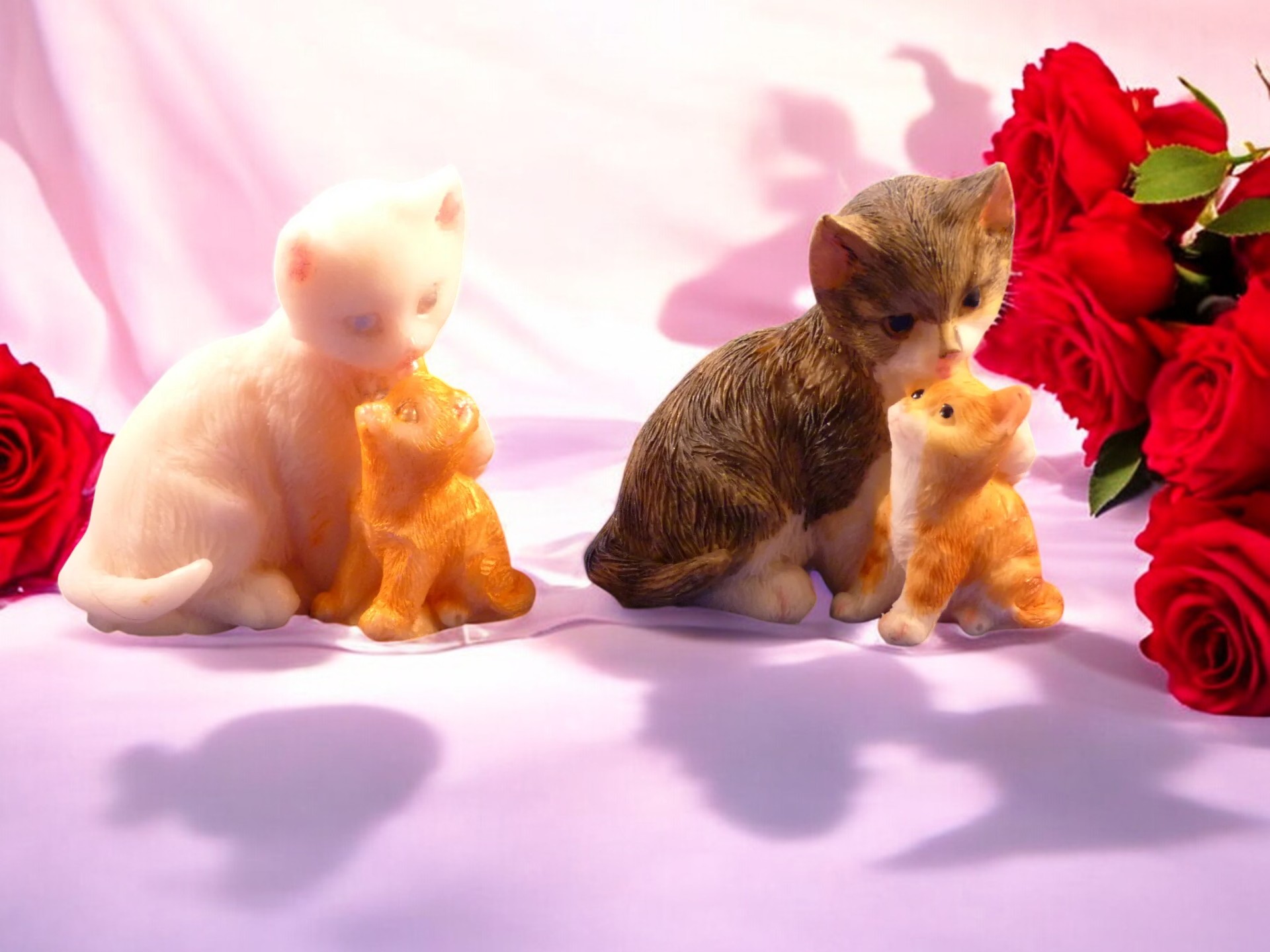 (image for) Moederpoes met Kitten Zeepje met Mica (eigen creatie)