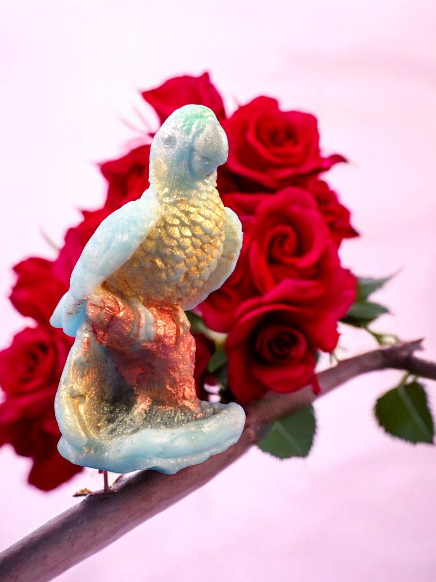 (image for) Papegaai op een Boomstam Zeepje met Mica